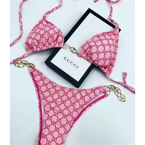 gucci bikini blue|gucci swimsuit pink.